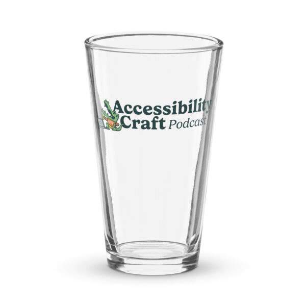Accessibility Craft Pint Glass